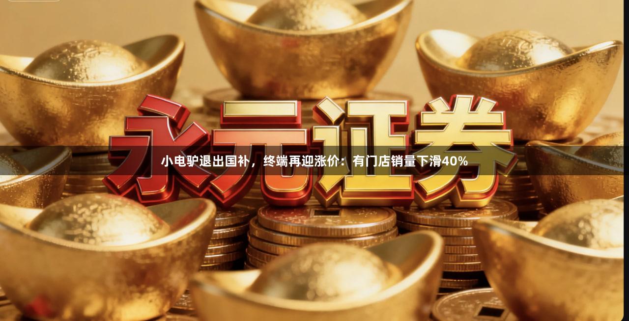 小电驴退出国补，终端再迎涨价：有门店销量下滑40%