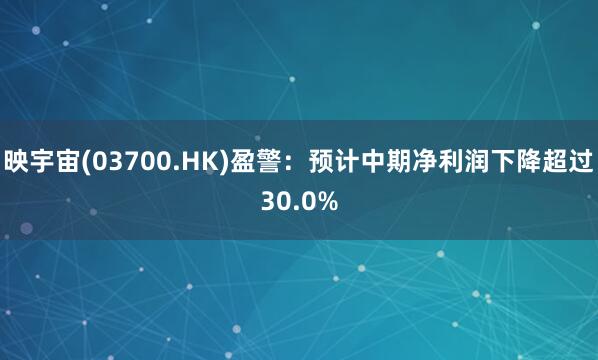 映宇宙(03700.HK)盈警：预计中期净利润下降超过30.0%